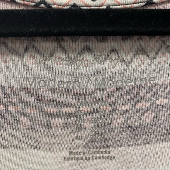 Penningtons Aztec Patterned Short Sleeve Scoop Neck Tee 2X - Picture 4 of 5